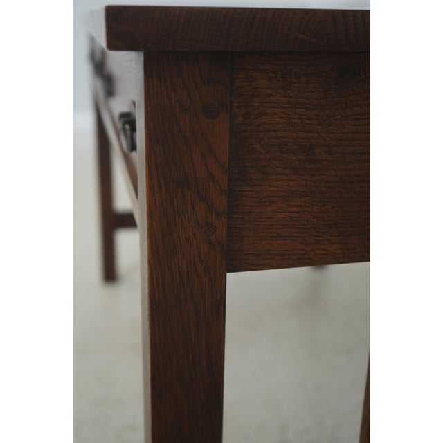 Stickley Mission Oak 2 Drawer Desk For Sale - Image 13 of 18