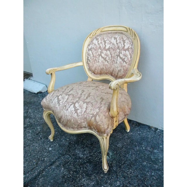 Mid 20th Century French Painted Living Room Side Chair For Sale - Image 5 of 11
