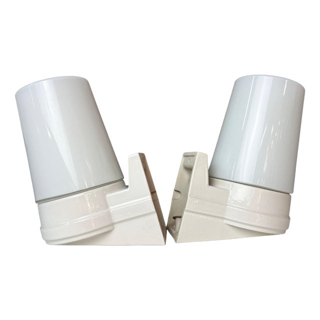 White Model 6070 Wall Lamps by Sigvard Bernadotte for IFÖ, Set of 2 For Sale