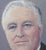 Original oil portrait by Sean Wu, President Franklin D. Roosevelt