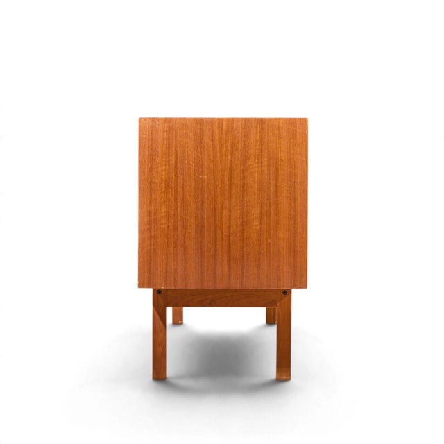 Faarup Møbelfabrik Svend Aage Larsen for Faarup Møbelfabrik Mid Century Danish Teak Tambour Door Credenza For Sale - Image 4 of 11