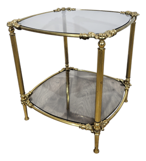 Brass Side Table, France, 1950s