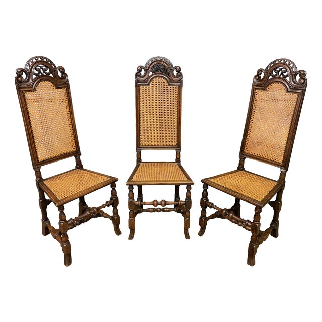 Carolean Style Chairs, 1820s, Set of 3 For Sale
