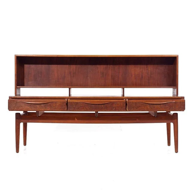 Kurt Ostervig Mid Century Danish Rosewood Low Credenza Bookcase For Sale In Chicago - Image 6 of 10