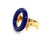 Metal Mid 20th Century Tiffany & Co. Peretti Sevillana Lapis Lazuli 18k Yellow Gold Ring - Size 7 For Sale - Image 7 of 9