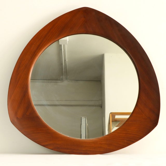 1950s Oscar Wall Mirror in Carved Wood by Franco Campo and Carlo Graffi for Home, Italy, 1960s For Sale - Image 5 of 5