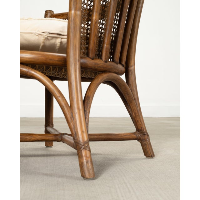 Pair of McGuire Organic Modern Rattan and Cane Armchairs For Sale - Image 16 of 18