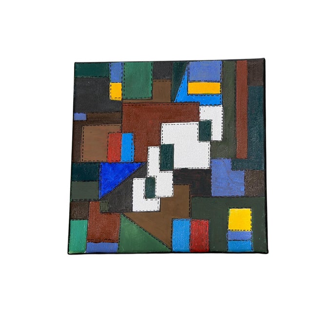 Plastic Abstract Mixed Media Acrylic Set of Four Panels Titled Bojagi by Yjr For Sale - Image 7 of 11