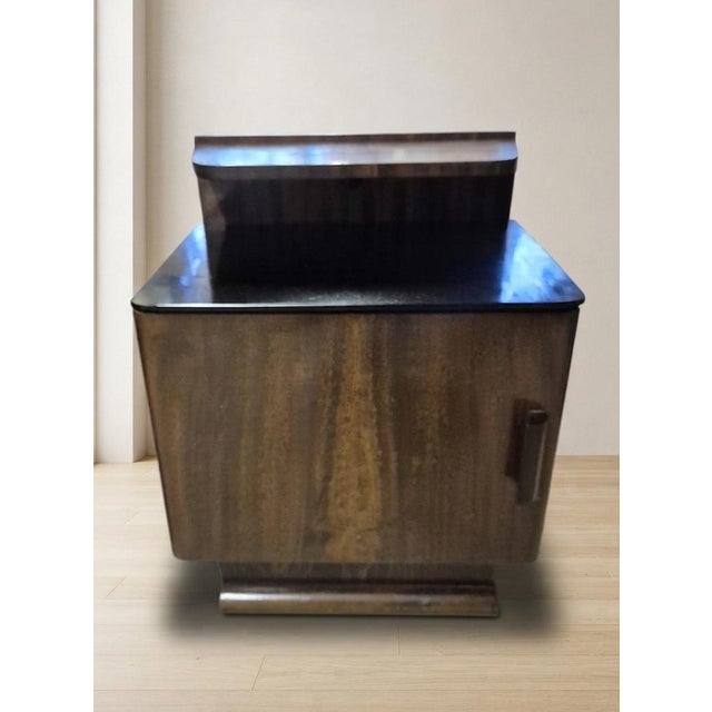 Brown Vintage Nightstands by Jindřich Halabala for Up Závody, 1940s, Set of 2 For Sale - Image 8 of 12