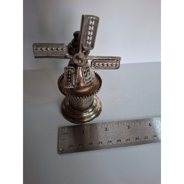 For sale is a stunning Vintage 925 Sterling Silver Besamim Windmill Spice Box, a beautiful piece of Judaica craftsmanship...