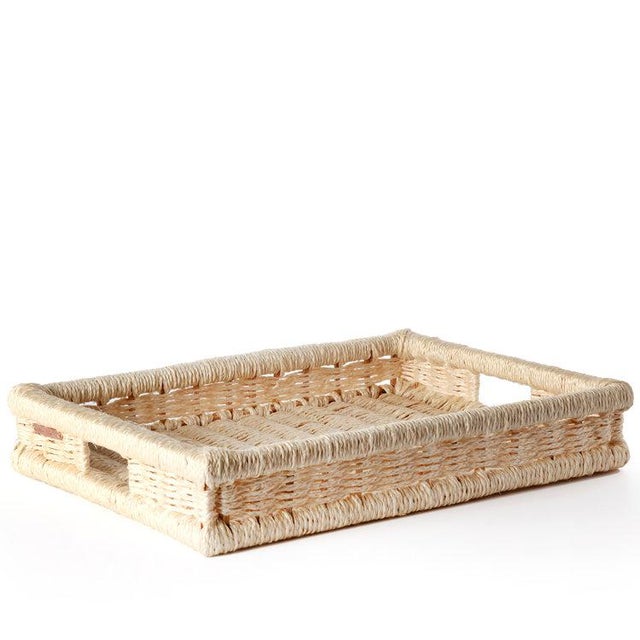 Rectangular Sisal Tray Cream | Chairish