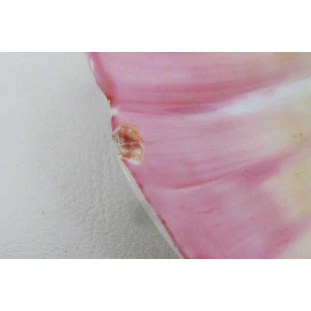 Ceramic Carl Knoll Yellow and Pink Flower Small Plate Karlsbad Austria Porcelain 4807b For Sale - Image 7 of 14
