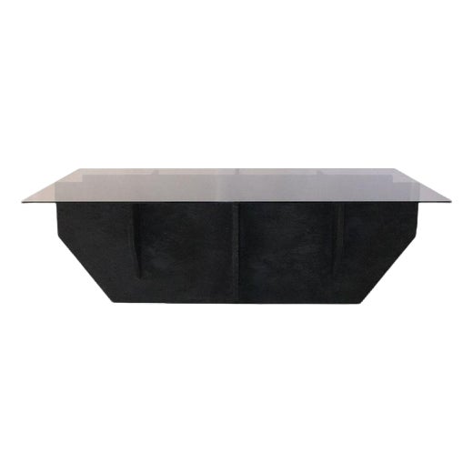 Black Coal Coffee Table by Arthur Bitsch For Sale
