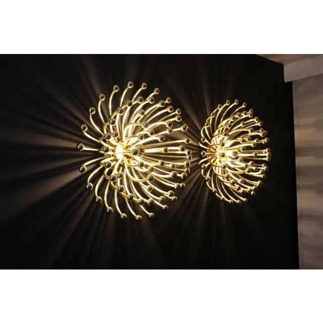 Gold Pistillo Wall Lamps by Valenti Milano, 1980, Set of 2 For Sale - Image 12 of 18