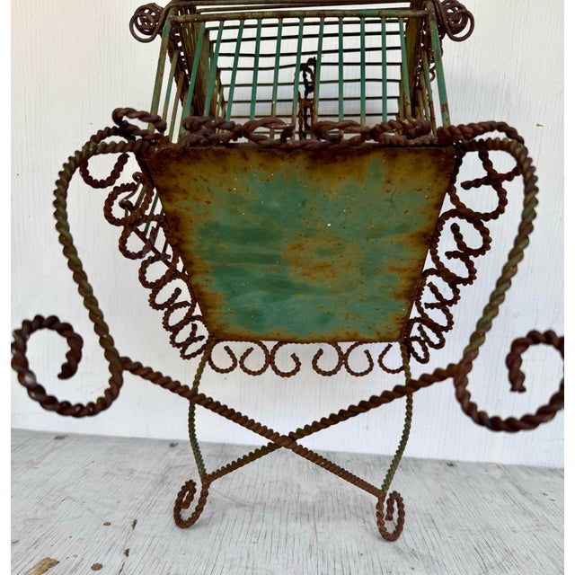 Vintage Hanging Iron Super Cute Bird Cage Boho Chic For Sale - Image 10 of 10