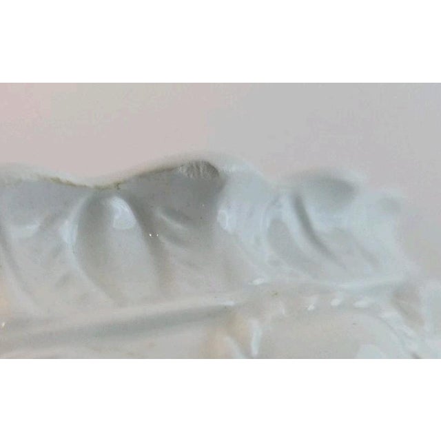 White Mid 20th Century Italian Blanc De Chine Pedestal Planter / Fruit Bowl For Sale - Image 8 of 12