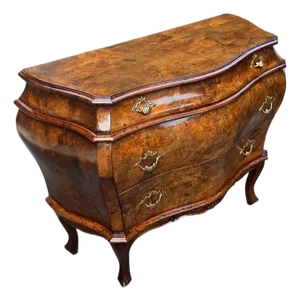 Vintage Italian Olive Wood Bombay Style Chest
