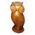 Mid-Century Modern Vintage Wood Carved Owl, Initialed For Sale