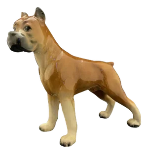 German Porcelain Figure of a Boxer Dog, Early 20th Century