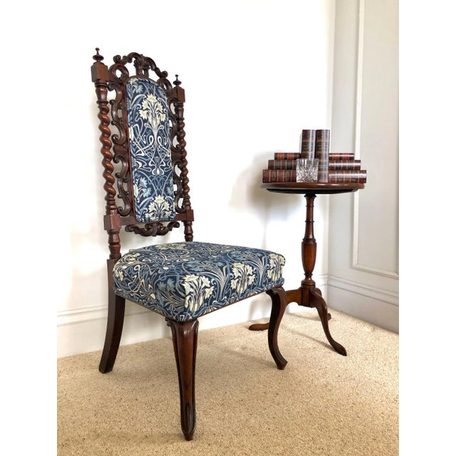 19th Century Carved Mahogany Side Chair For Sale - Image 10 of 11