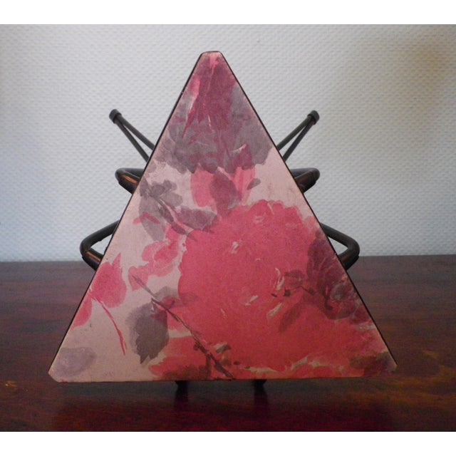 Pastel-Toned Tripod Side Table with Hairpin Legs, 1970s For Sale - Image 9 of 11