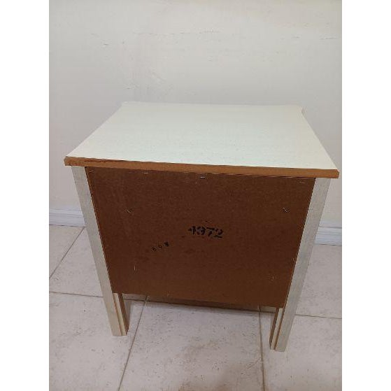 Hollywood Regency Vintage Nightstand Hollywood Regency Style Faux Bamboo 2 Drawer For Sale - Image 3 of 9