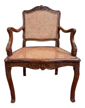 Louis XV Office Chair in Carved Walnut