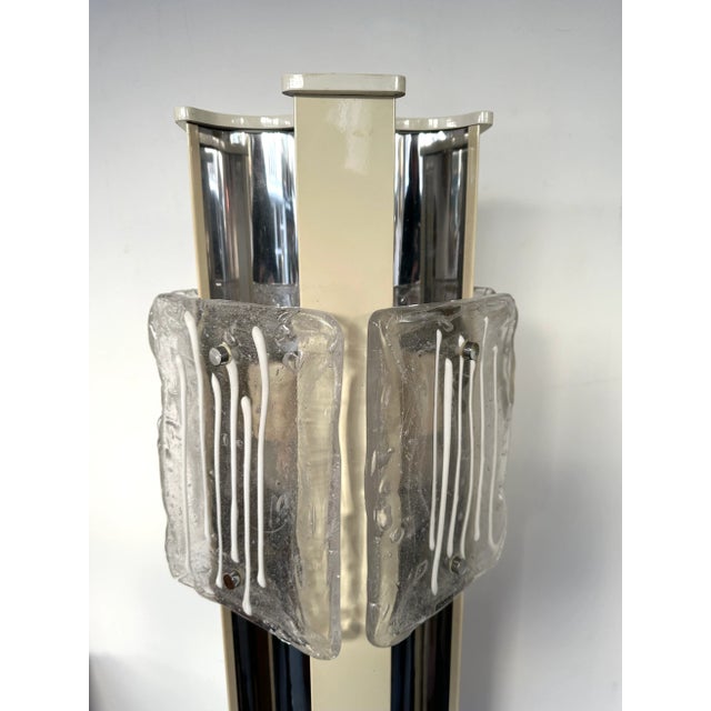 Mid-Century Modern Space Age Floor lamp design by Angelo Brotto for the Italian design manufacture Esperia. Blade of...