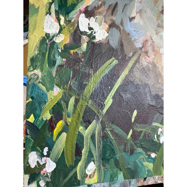 16 x 20 x 1.5" on gallery wrapped canvas acrylic paint sides painted gray