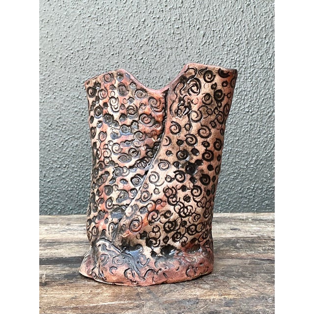 Vintage Aboriginal Studio Pottery Dot Vase For Sale - Image 12 of 12