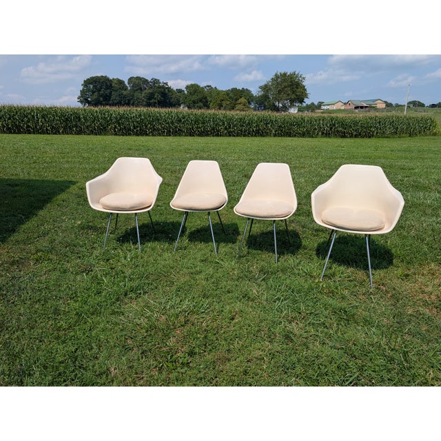 Mid-Century Modern Burke, Inc. Fiberglass Dining Chairs - Set of 4 For Sale - Image 10 of 10