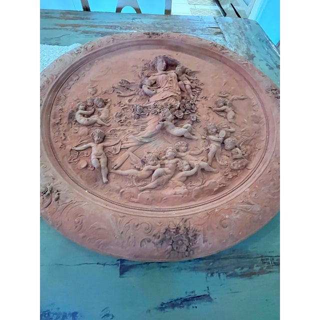 Neoclassical Italian Neoclassical Terracotta Relief Plaque of the Goddess Flora, Circa 1910 For Sale - Image 3 of 12