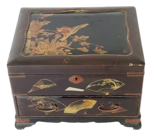 Antique Japanese Meiji Handmade Lacquer Box Signed