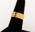 Late 20th Century Vintage Modernist 18k Yellow Gold Diamond Band Ring For Sale - Image 5 of 7