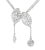 This stunning 14K white gold diamond lariat cluster station pendant slide is a true statement piece. Featuring an array of...