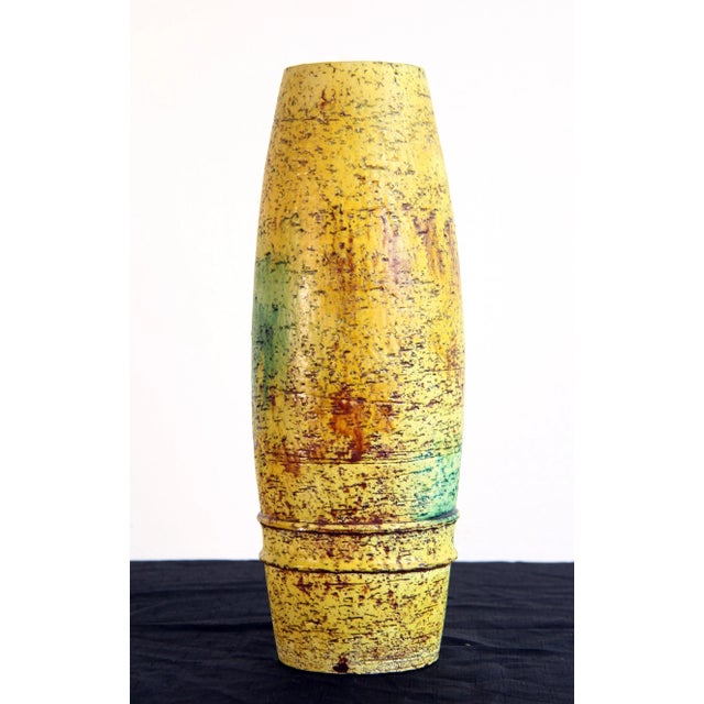 1950s Vintage Mid Century Italian Ceramic Vase by Marcello Fantoni For Sale - Image 5 of 12