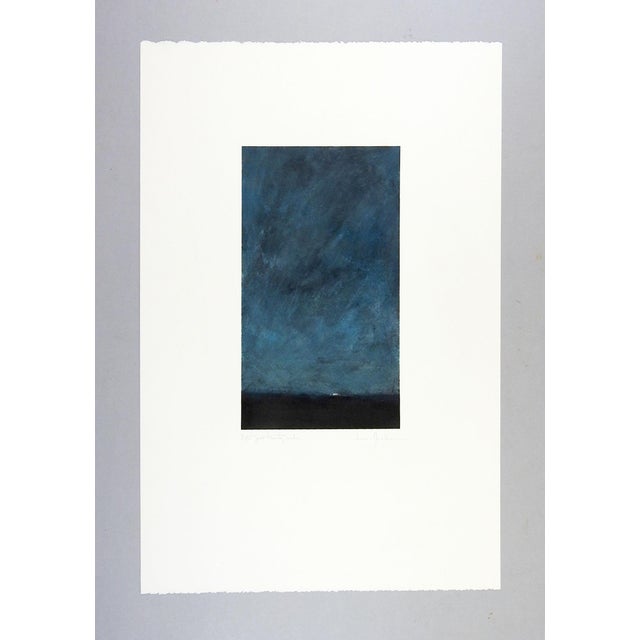 Contemporary Contemporary Abstract Night Sky Horizon Monoprint For Sale - Image 3 of 3