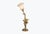 Art Deco Gilt Brass Sculpted Crane Table Lamp with Frosted Glass Shade, Europe, 1930s For Sale - Image 9 of 9