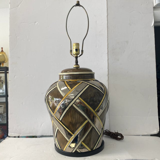 Large 1970s Ceramic Table Lamp For Sale - Image 9 of 9