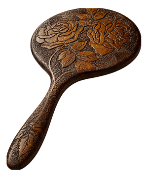 Hand Carved Walnut Mirror, 1890s