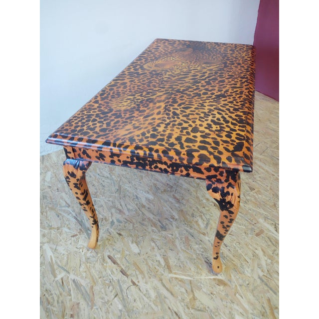 Brown Chippendale Style Table in Beech, Early 1900s For Sale - Image 8 of 16