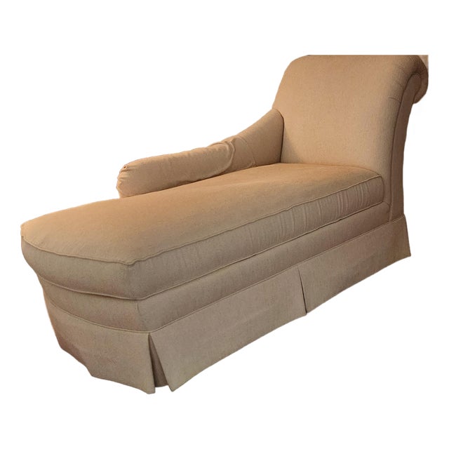 Ethan Allen Custom Upholstered Left Facing Chaise Lounge — Premium Jaguar Fabric, Never Used, Pristine For Sale