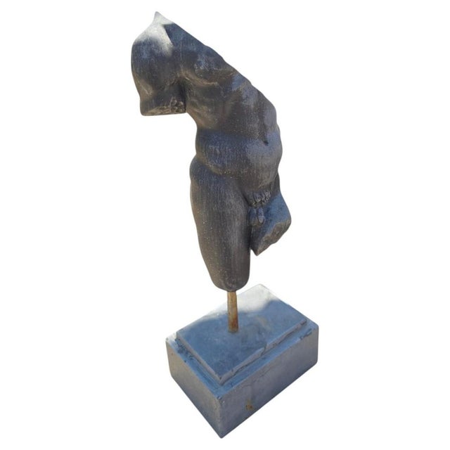 Greek Style Torso Sculpture, 1970, Stone For Sale - Image 9 of 9