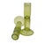 This pair of hand-blown green glass candlestick holders reflects late-20th-century studio and recycled-glass production....