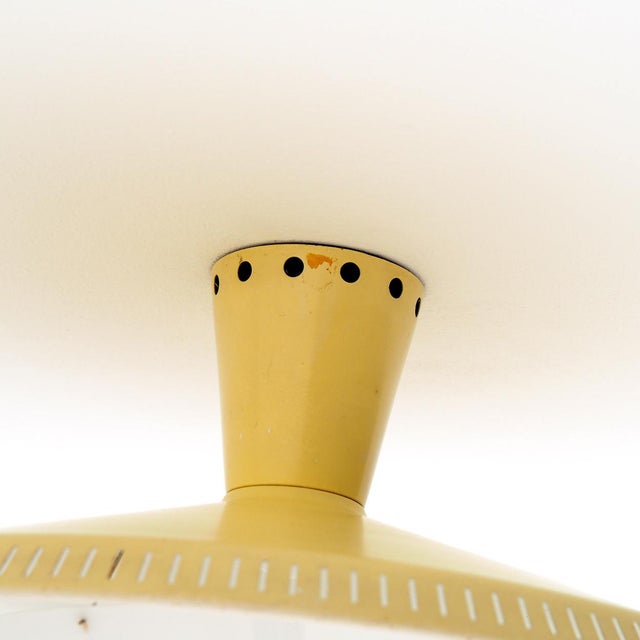 Yellow NB-93 Flush Mount by Louis Kalff for Philips, 1950s For Sale - Image 8 of 11