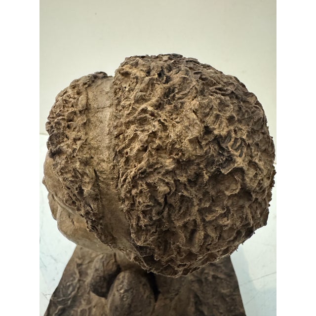 Vintage Woman Bust on Wood Mount For Sale In Miami - Image 6 of 11
