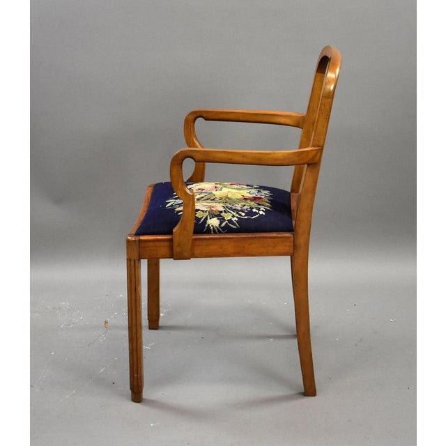 Art Deco Walnut Dining Chairs, 1930, Set of 6 For Sale - Image 6 of 13