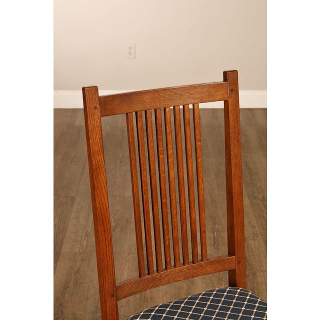 Stickley Mission Collection Set Of Eight Dining Chairs For Sale - Image 10 of 18