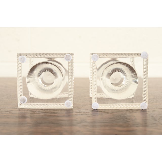 Glass Lalique "Sophie" Art Deco Crystal Candlesticks, Pair For Sale - Image 7 of 15