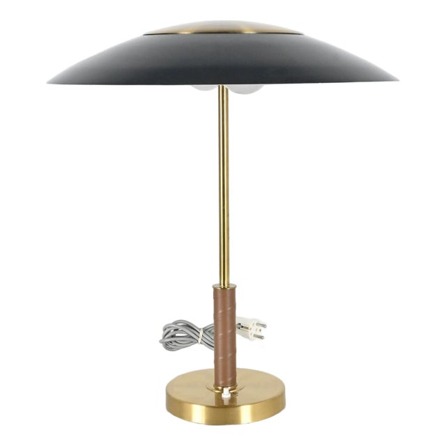 Vintage Boréns Table Lamp in Brass and Sheet Metal, 1960s For Sale